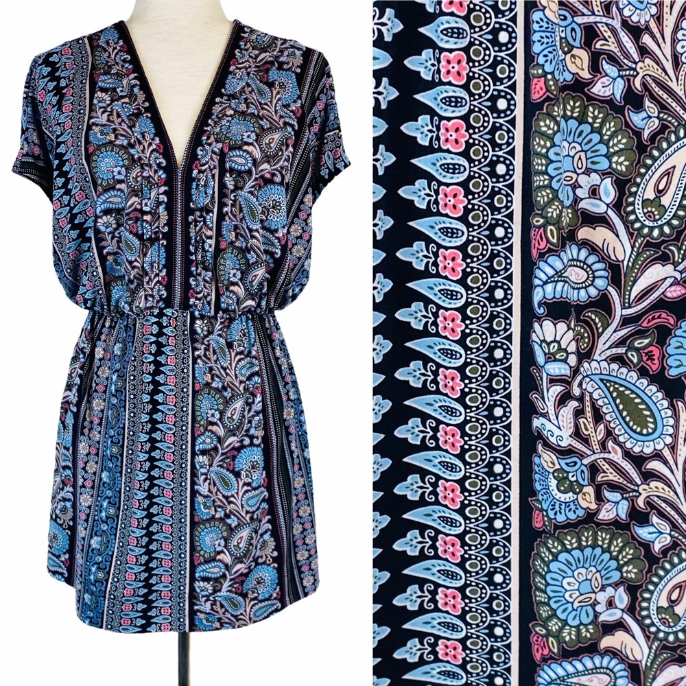 EUC Liz Claiborne Paisley Boho Tunic Top